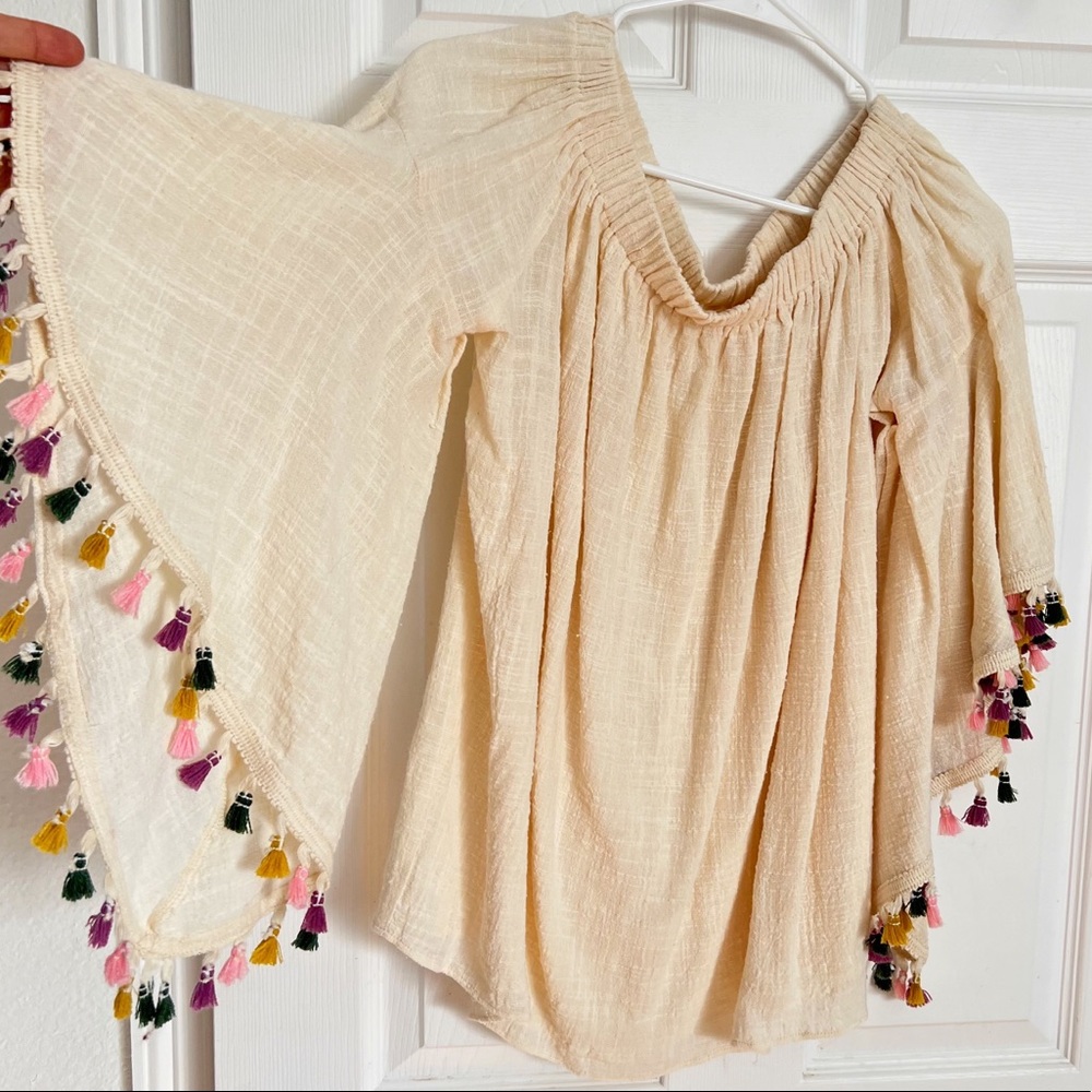 Anthropologie | Easel | Multicolor Tassels Flare … - image 1